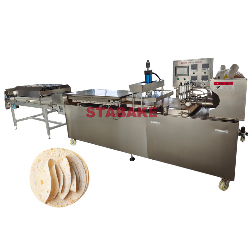 Máquina automática para hacer tortillas Línea de producción Tortillas industriales de harina de maíz Máquina prensadora para hacer pan para la fabricación de chapati khakhra