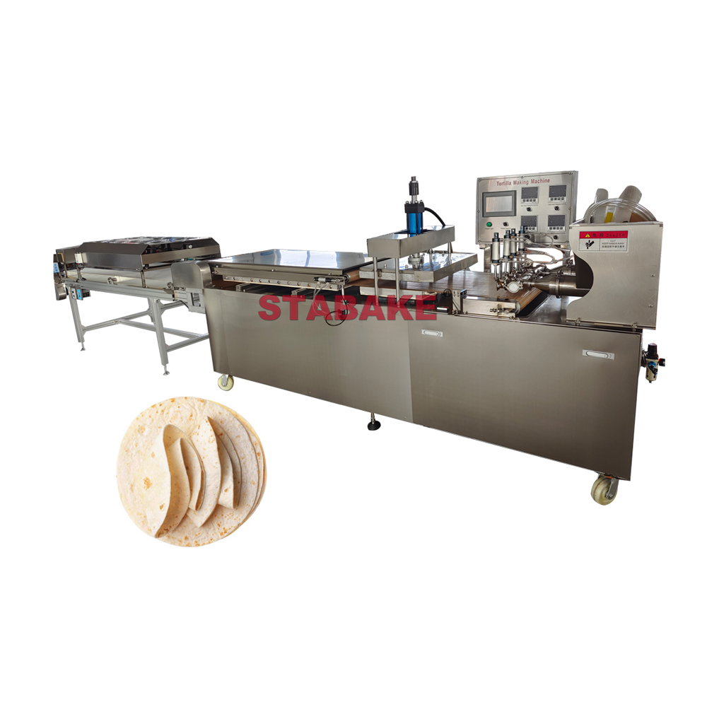 Máquina automática para hacer tortillas Línea de producción Tortillas industriales de harina de maíz Máquina prensadora para hacer pan para la fabricación de chapati khakhra