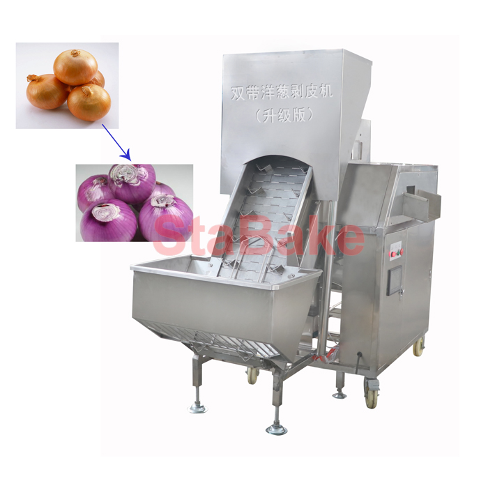 Máquina de procesamiento de cebolla industrial Equipo de pelado de